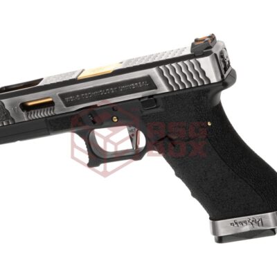 Alternative view of WE G-Force 17 SV Gold Barrel Metal Version GBB Black