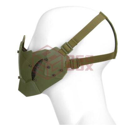 Alternative view of Pirate Arms Warrior Steel Half Face Mask OD