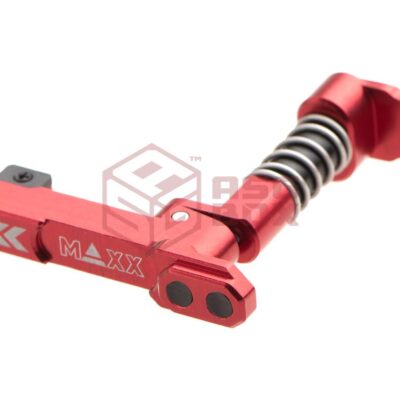 Alternative view of Maxx Model CNC Aluminum Advanced Magazine Release Style B Red