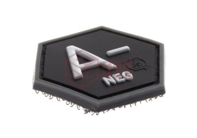 JTG Bloodgroup Hexagon Rubber Patch A Neg SWAT - obrazek 2