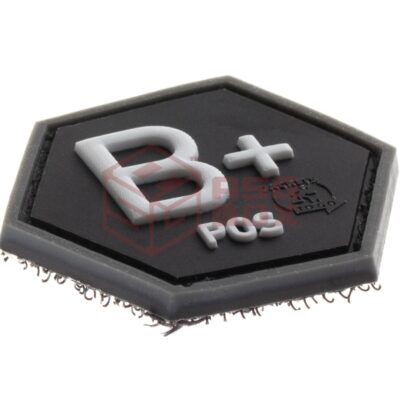 Alternative view of JTG Bloodgroup Hexagon Rubber Patch B Pos SWAT
