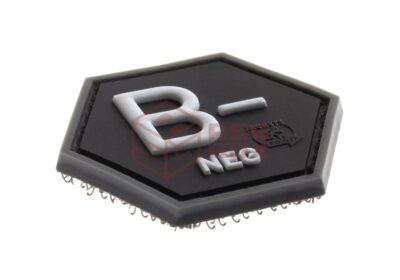 JTG Bloodgroup Hexagon Rubber Patch B Neg SWAT - obrazek 2