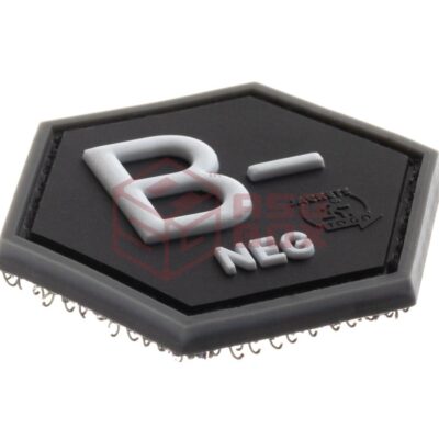 Alternative view of JTG Bloodgroup Hexagon Rubber Patch B Neg SWAT