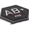 JTG Bloodgroup Hexagon Rubber Patch AB Pos SWAT OD-TM-10865451700 27858 asgbox.pl