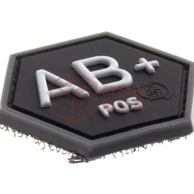 Alternative view of JTG Bloodgroup Hexagon Rubber Patch AB Pos SWAT