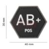 JTG Bloodgroup Hexagon Rubber Patch AB Pos SWAT OD-TM-10865451700 27858 asgbox.pl