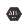 asgbox.pl - Bloodgroup Hexagon Rubber Patch AB Neg JTG