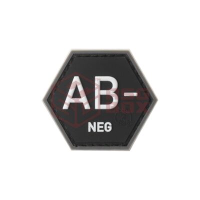 asgbox.pl - Bloodgroup Hexagon Rubber Patch AB Neg JTG