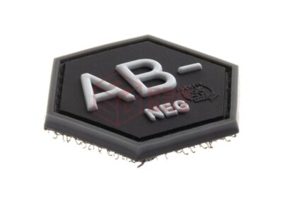 JTG Bloodgroup Hexagon Rubber Patch AB Neg SWAT - obrazek 2