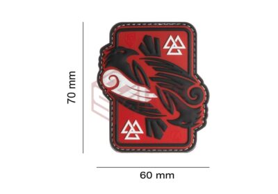 JTG Odins Raven Rubber Patch Red Sky - obrazek 3