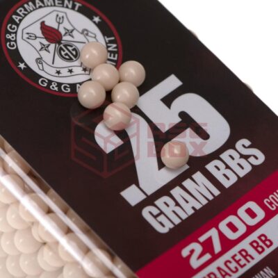 Alternative view of 0.25g Tracer BBs 2700rds Red