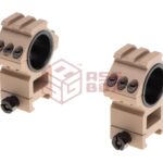 Aim-O Top Rail 25.4mm / 30mm Mount Rings Desert