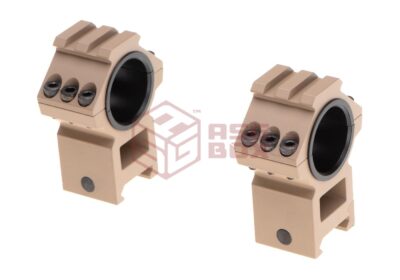 Aim-O Top Rail 25.4mm / 30mm Mount Rings Desert - obrazek 2