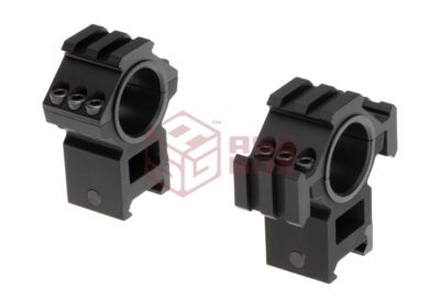 Aim-O Tri-Side Rail 25.4mm / 30mm Mount Rings Black - obrazek 2