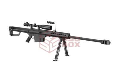 Snow Wolf Barrett M82A1 Bolt Action Sniper Rifle Set Black