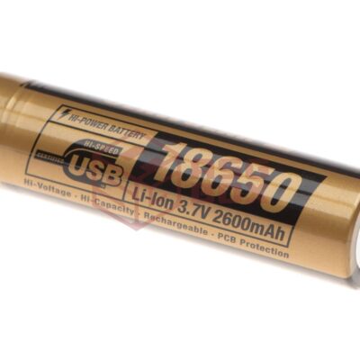 asgbox.pl - 18650 Battery 3.7V 2600mAh Micro-USB Clawgear