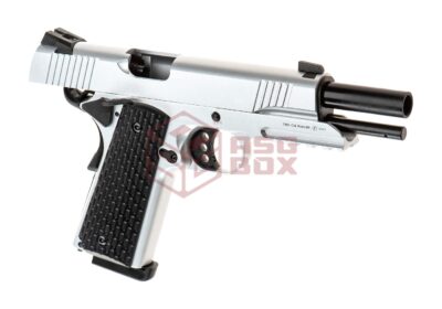 Army Armament M1911 Tactical Full Metal GBB Silver - obrazek 3