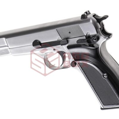 Alternative view of WE Hi-Power Mk3 Full Metal GBB Silver