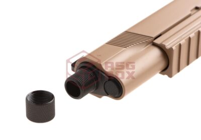 KJ Works M1911 MEU TBC Full Metal Co2 Tan - obrazek 5