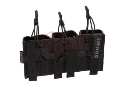 Clawgear 5.56mm Open Triple Mag Pouch Core Black - obrazek 2