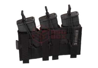 Clawgear 5.56mm Open Triple Mag Pouch Core Black - obrazek 4