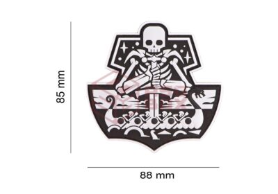 JTG Ghost Ship Skull Rubber Patch White - obrazek 5