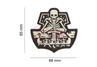 JTG Ghost Ship Skull Rubber Patch Glow - obrazek 5