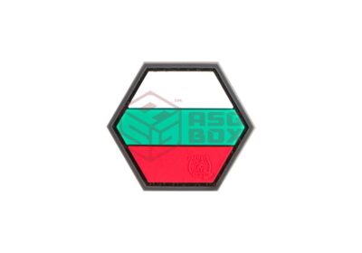 JTG Hexagon Bulgarian Flag Rubber Patch Black