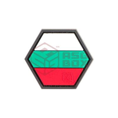 JTG Hexagon Bulgarian Flag Rubber Patch Black