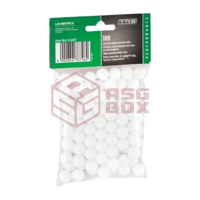 Alternative view of T4E .50 Performance QAB 50 Balls 1.36g 100rds White