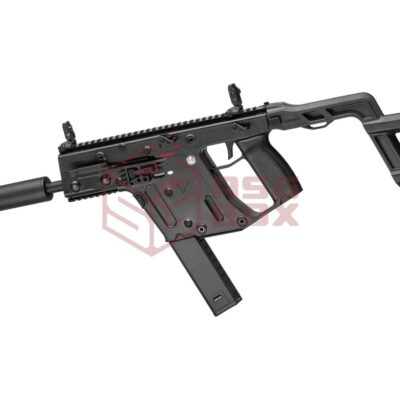 Alternative view of Krytac Kriss Vector with Mock Suppressor S-AEG Black