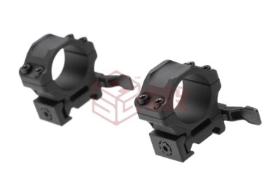 Leapers Accu-Sync QR 25.4mm Low Profile Rings Black - obrazek 2