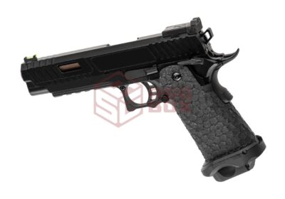 Golden Eagle 3398 Hi-Capa Tactical Ported Slide Full Metal GBB Black - obrazek 2