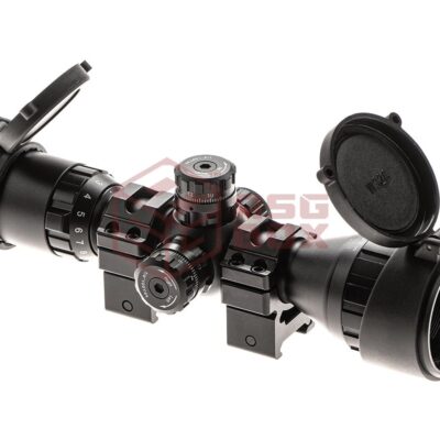 asgbox.pl - 3-9x32 1" BugBuster Scope AO RGB Mil-dot With QD Rings Leapers