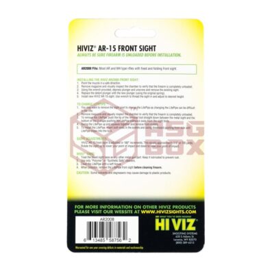 Alternative view of HIVIZ Fiber Front Sight for AR15