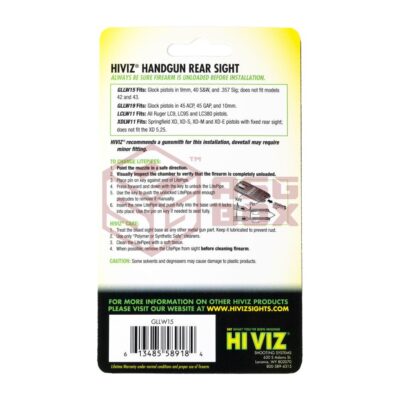 Alternative view of HIVIZ LiteWave Rear Sight for Glock 17/19