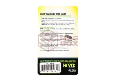 HIVIZ LiteWave Rear Sight for Glock 42/43/48 - obrazek 2