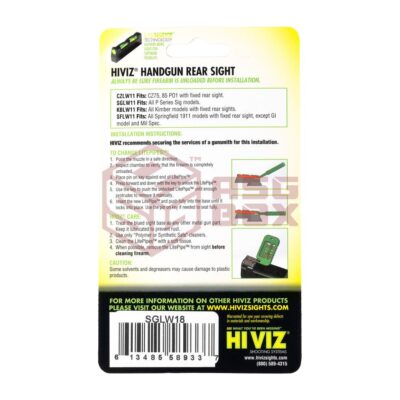 Alternative view of HIVIZ LiteWave Rear Sight for Sig P-Series
