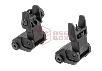 DLG Tactical High Profile Folding Sights Set Black - obrazek 2
