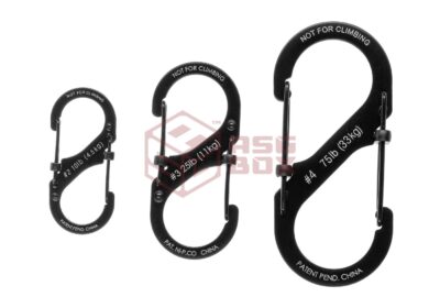 Nite Ize S-Biner Stainless Steel SlideLock 3pcs Black - obrazek 2