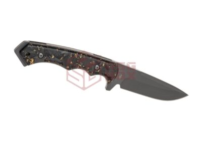 Defcon D2 Fixed Blade Gold Flecks Handle Grey