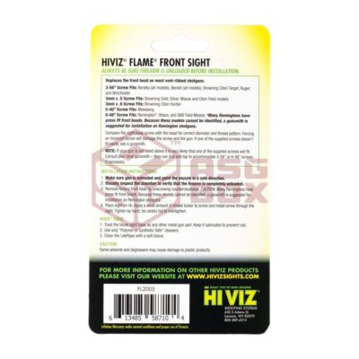 Alternative view of HIVIZ Flame Shotgun Front Sight FL2005-R