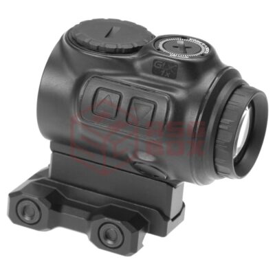 Alternative view of Primary Arms GLx 1x MicroPrism with Red Illuminated ACSS Cyclops Gen 3 Reticle Black