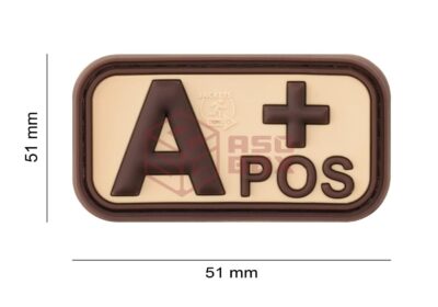 JTG Bloodtype Rubber Patch A Pos Desert - obrazek 4