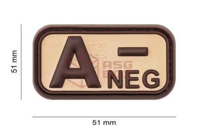 JTG Bloodtype Rubber Patch A Neg Desert - obrazek 4