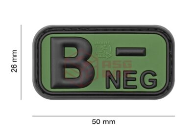 JTG Bloodtype Rubber Patch B Neg Forest - obrazek 4