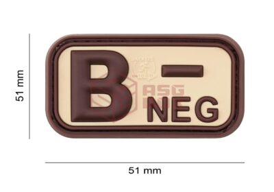 JTG Bloodtype Rubber Patch B Neg Desert - obrazek 4