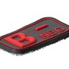 JTG Bloodtype Rubber Patch B Neg Blackmedic OD-TM-10173550500 7087 asgbox.pl