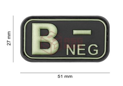 JTG Bloodtype Rubber Patch B Neg Glow - obrazek 4