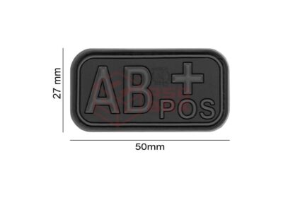 JTG Bloodtype Rubber Patch AB Pos Blackops - obrazek 4